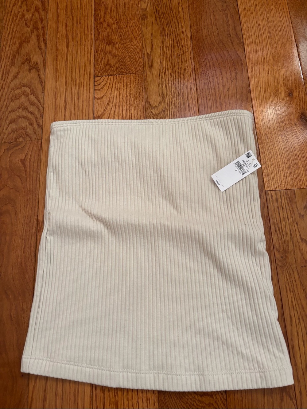 Ribbed Cream Tube Top- Women's